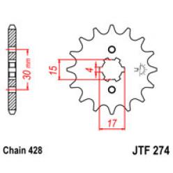 Звездочка передняя JT Sprockets (шаг 428 ) JT JTF274